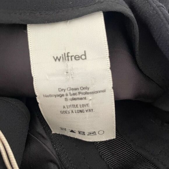 Aritzia Wilfred Nolay Wide Leg Crop Pant Size 10 in Black - Picture 5 of 7